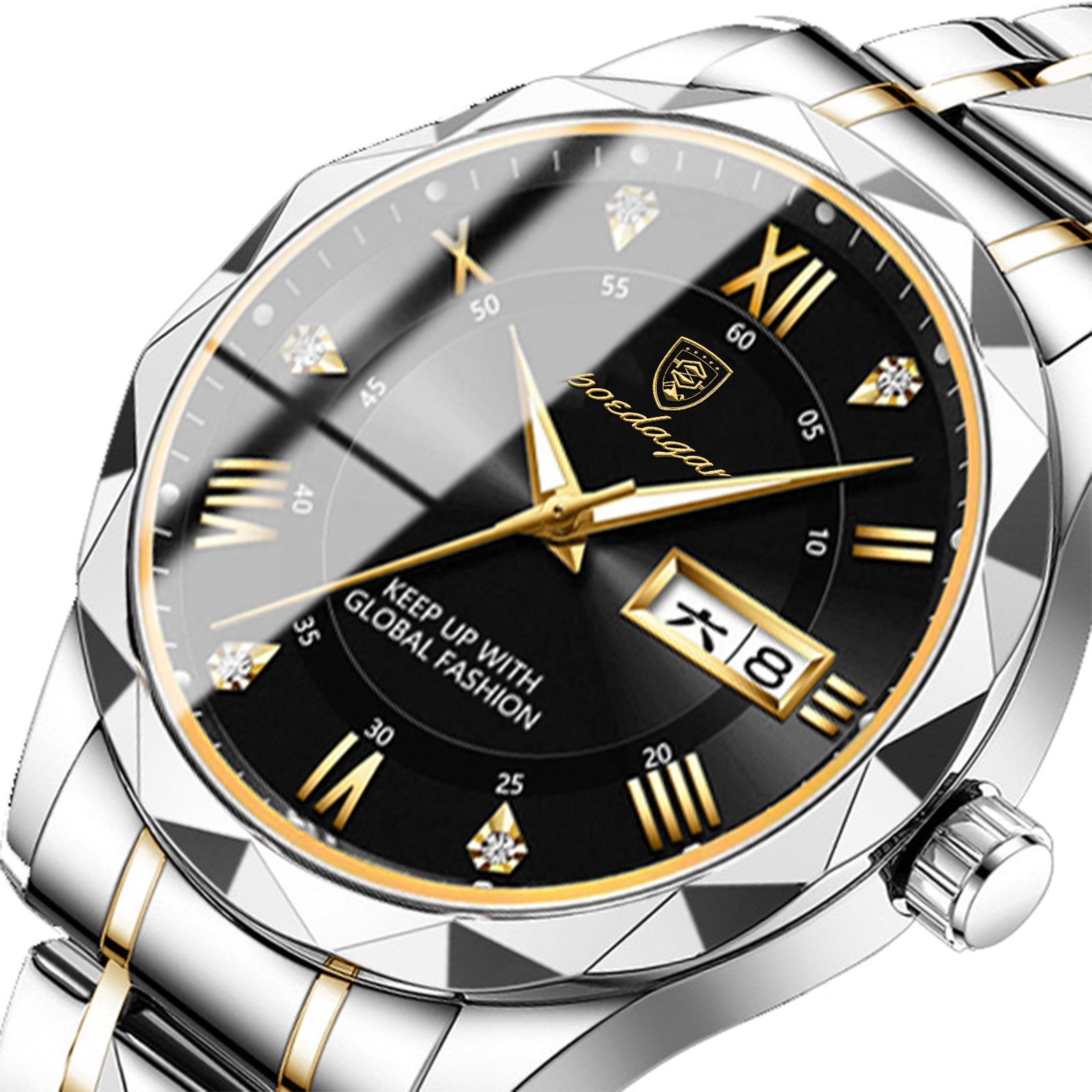 Waterproof Luminous Mens Watch with Calendar