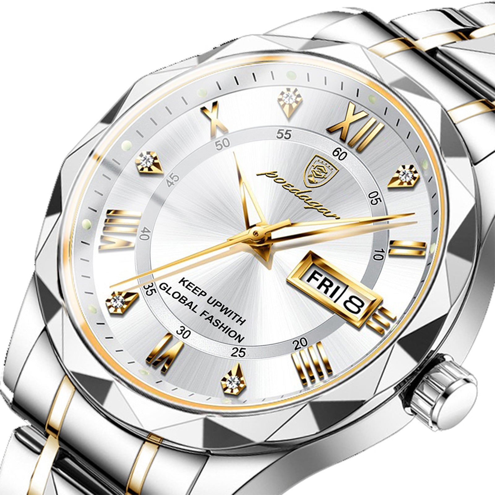 Waterproof Luminous Mens Watch with Calendar