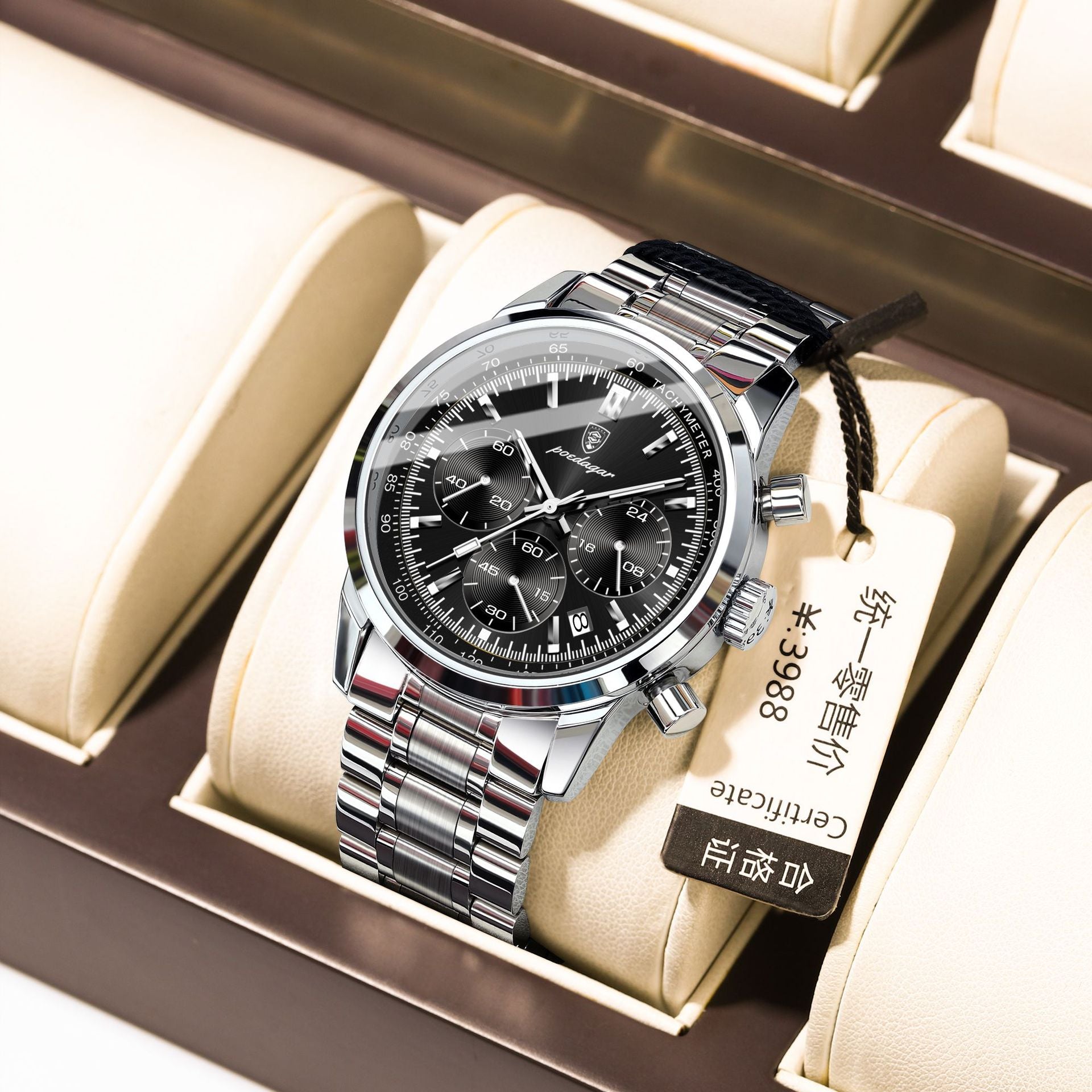 Multifunctional Steel Band Men Watch