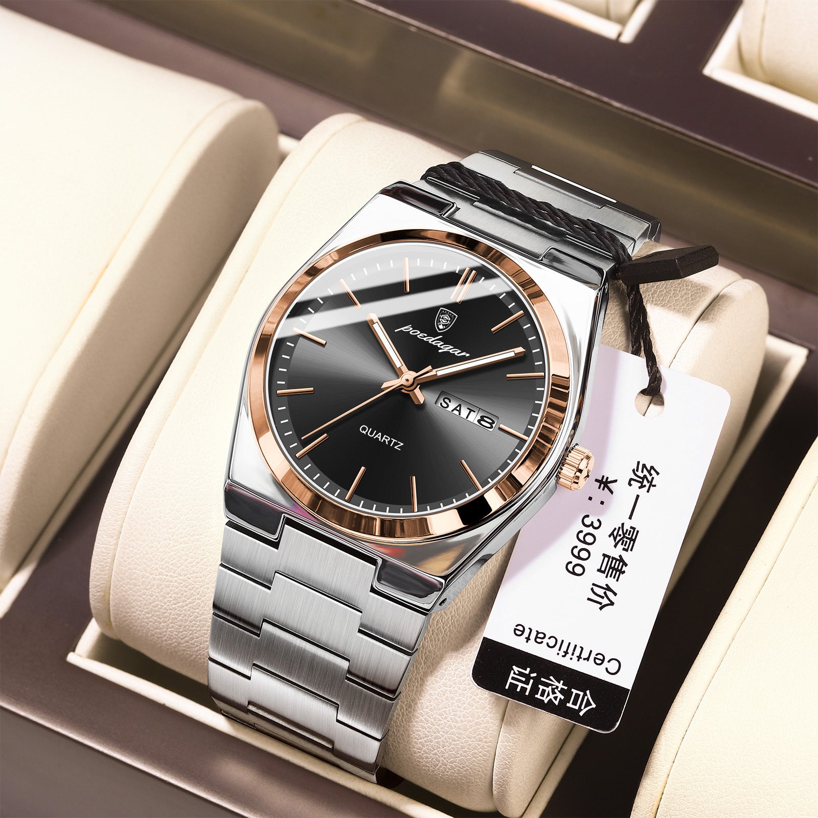Ultra-Thin Men Waterproof Luminous Quartz Watch