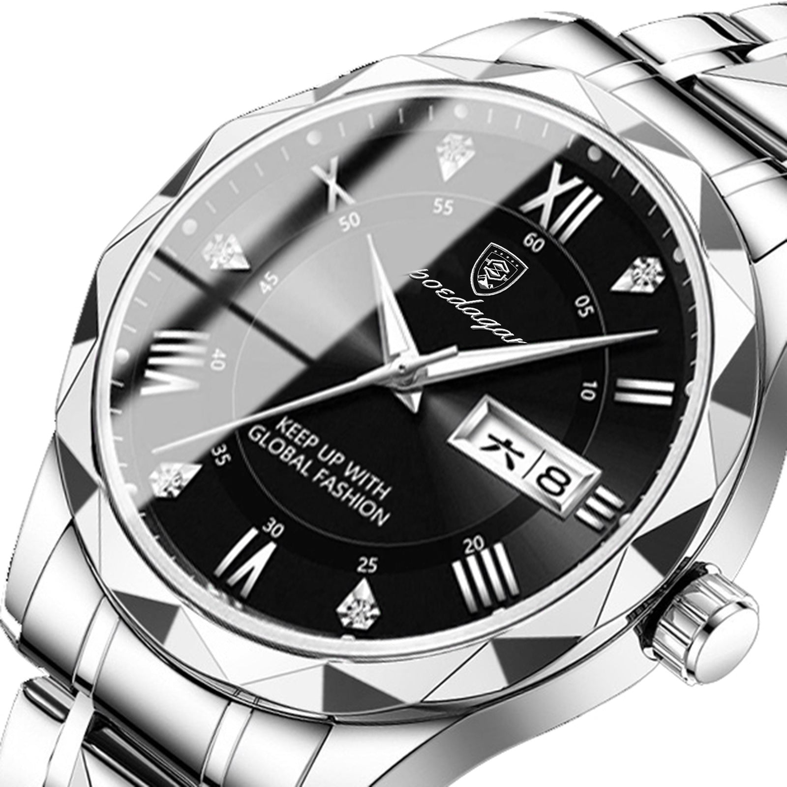 Waterproof Luminous Mens Watch with Calendar