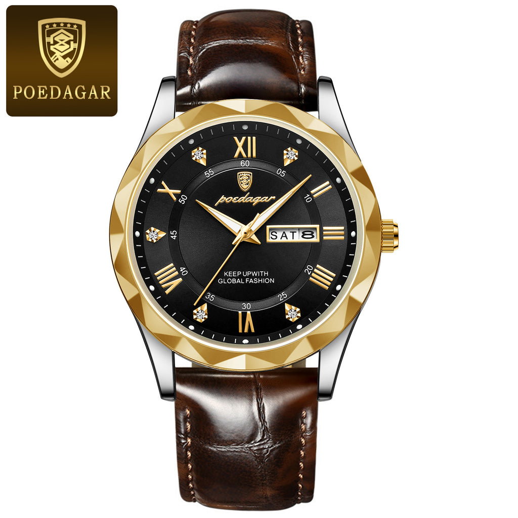 Waterproof Luminous Mens Watch with Calendar