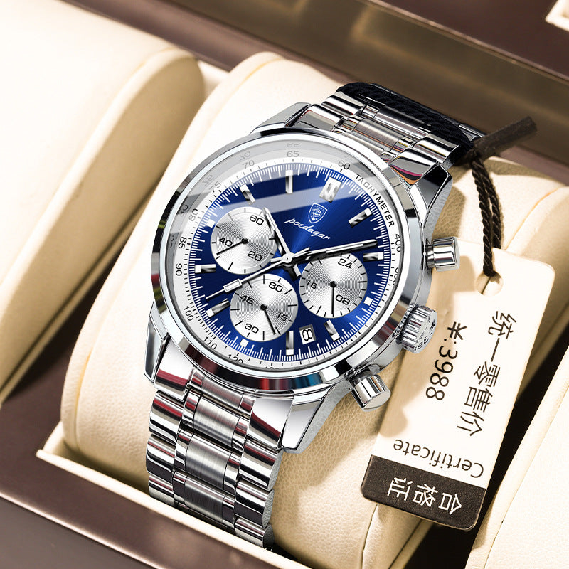 Multifunctional Steel Band Men Watch