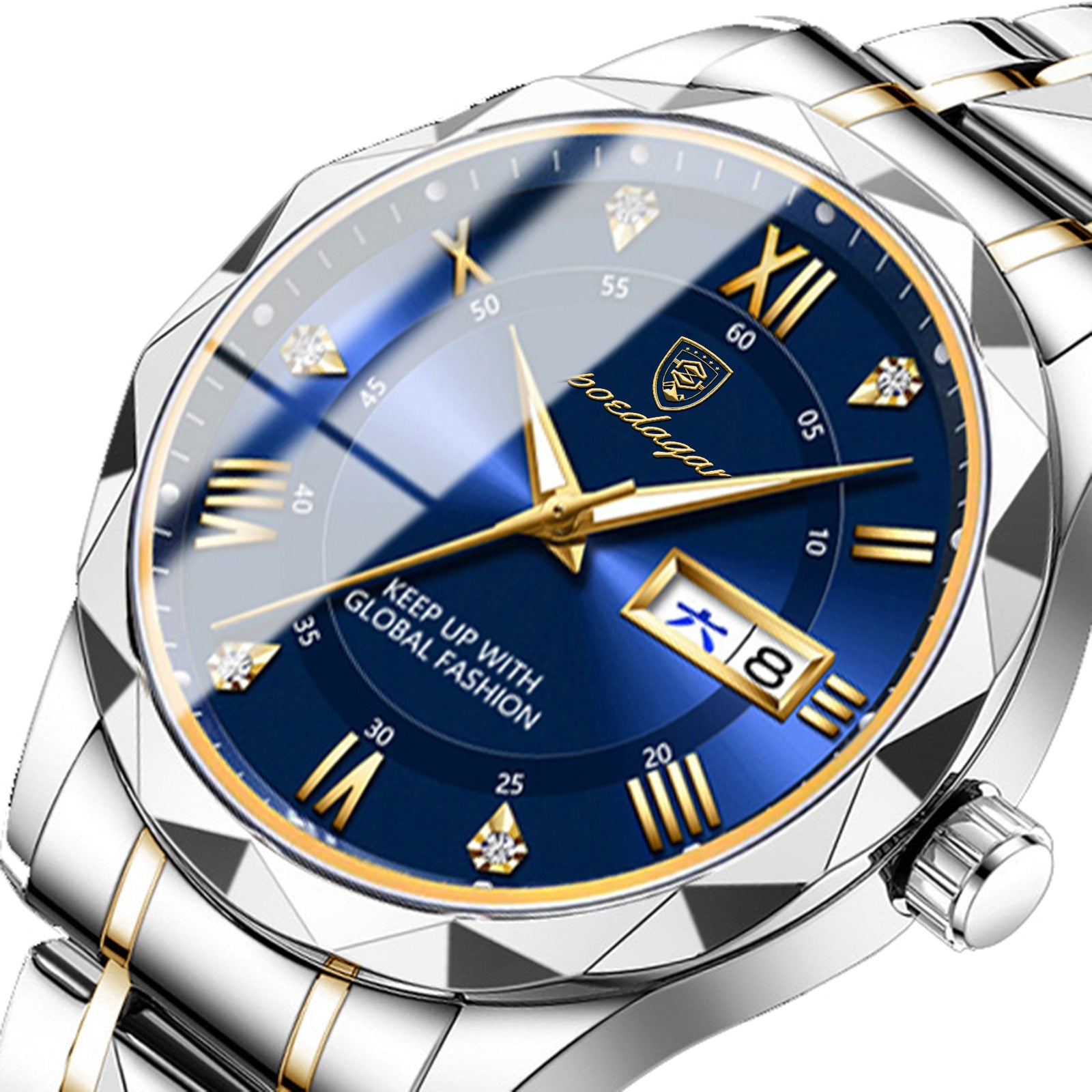 Waterproof Luminous Mens Watch with Calendar