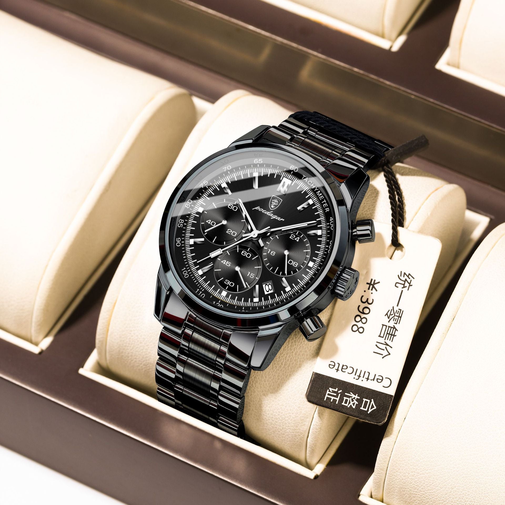 Multifunctional Steel Band Men Watch