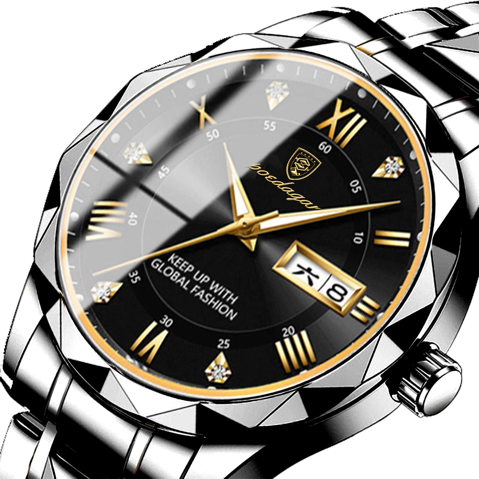 Waterproof Luminous Mens Watch with Calendar