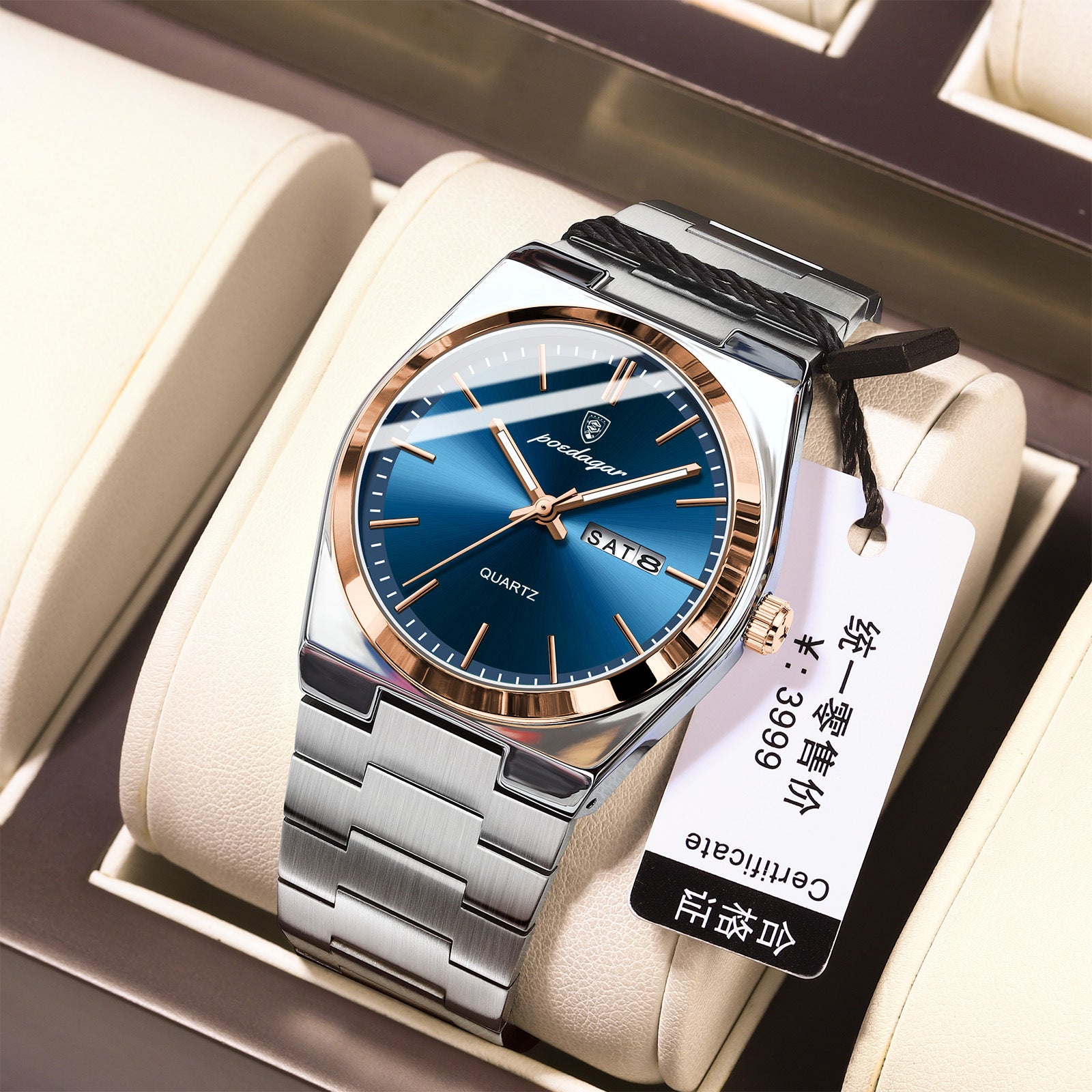 Ultra-Thin Men Waterproof Luminous Quartz Watch